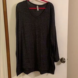 Heathered black thin/lightweight sweater